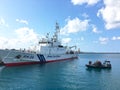 Japan Coast Guard Ship at Miyakojima, Okinawa, Japan Royalty Free Stock Photo