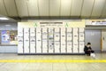 Japan : Coin operated lockers .