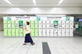 Japan : Coin operated lockers .