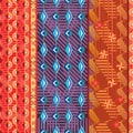 Japan color geo line seamless pattern