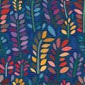 Japan color leaf big and small seamless pattern