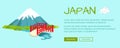 Japan Conceptual Flat Style Vector Web Banner