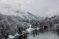 Japan countryside winter landscape at Mishima town Royalty Free Stock Photo