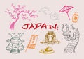 Japan Cultural hand sketch collection 1