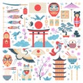 Japan Culture Design Elements and Icons Collection