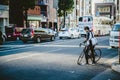 Japan cyclist cycling in the city due to outbreak of the virus CoronavirusCovid-19 causes people to become more popular with cyc