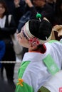 Japanese female dancer kimono headband back