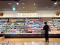 Japan: Dessert Food in fridge in supermarket Royalty Free Stock Photo