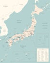Japan - detailed map with administrative divisions country
