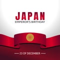 Japan Emperor`s Birthday Vector Illustration Royalty Free Stock Photo