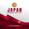 Japan Emperor`s Birthday Vector Illustration Royalty Free Stock Photo