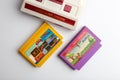 japan famicom cartridge and Unofficial Chinese copy Royalty Free Stock Photo