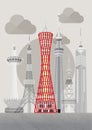 Japan Famous Tower Series Vector