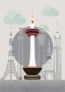 Japan Famous Tower Series Vector