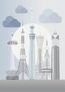 Japan Famous Tower Series Vector