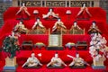 JAPAN - FEBRUARY 21, 2016 : Hina dolls on shelf for Hinamatsuri