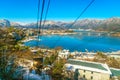 JAPAN - FEBRUARY 2, 2016: kawaguchiko lake from kachi ropeway.