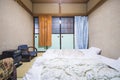 JAPAN - FEBRUARY 19, 2016 : traditional Japanese style bedroom Royalty Free Stock Photo