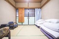 JAPAN - FEBRUARY 19, 2016 : traditional Japanese style bedroom Royalty Free Stock Photo