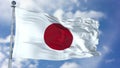 Japan Flag in a Blue Sky Royalty Free Stock Photo