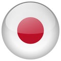 Japan flag button Royalty Free Stock Photo