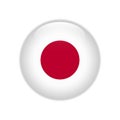 Japan flag on button Royalty Free Stock Photo