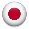 JAPAN flag button Royalty Free Stock Photo