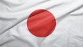 Japan flag with fabric texture