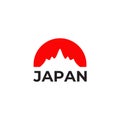 Japan flag icon emblem logo design Royalty Free Stock Photo