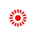 Japan flag icon emblem logo design Royalty Free Stock Photo