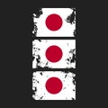 Japan flag icon grunge torn vector Royalty Free Stock Photo