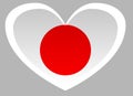 Japan flag. Japanese. Japan sun flag background. Royalty Free Stock Photo