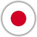 Japan flag round shape Vectors Royalty Free Stock Photo