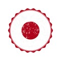 Japan flag stamp with grunge. Vector illustration Royalty Free Stock Photo