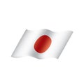 Japan flag, vector illustration Royalty Free Stock Photo