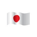 Japan flag, vector illustration Royalty Free Stock Photo