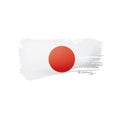 Japan flag, vector illustration on a white background. Royalty Free Stock Photo