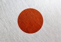 Japan flag, vintage, retro, scratched, Steel background.