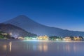 Japan, Fuji mountain, Kawaguchiko lake in autumn afternoon Royalty Free Stock Photo