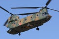 Japan Ground Self-Defense Force Boeing CH-47J Chinook heavy-lift helicopter.