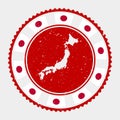 Japan grunge stamp. Royalty Free Stock Photo