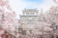 Japan Himeji castle , White Heron Castle in beautiful sakura che Royalty Free Stock Photo