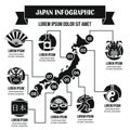 Japan infographic concept, simple style