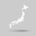 Japan islands country map puzzle pieces vector