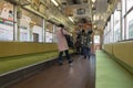 Japan - January 29, 2018: Japanese students transport to school by local train in Japan