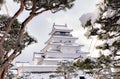 Tsuruga Castle in Winter Snow Day, Aizuwakamatsu, Fukushima, Japan