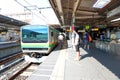 Japan: JR train arriving