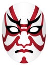 Japan kabuki mask on a white background Royalty Free Stock Photo