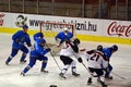 Japan - Kazahstan U 20 ice hockey match Royalty Free Stock Photo