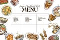 Japan kitchen vector menu template